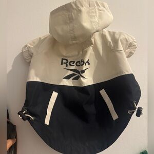 Reebok Dog Windbreaker / Raincoat (S) Cream and Black
